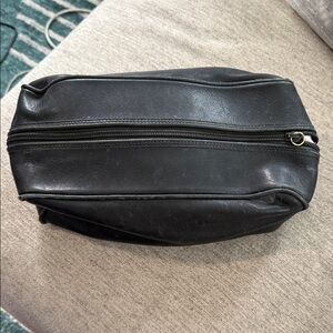 Gucci Black Leather Toiletry Bag - Vintage 1960s